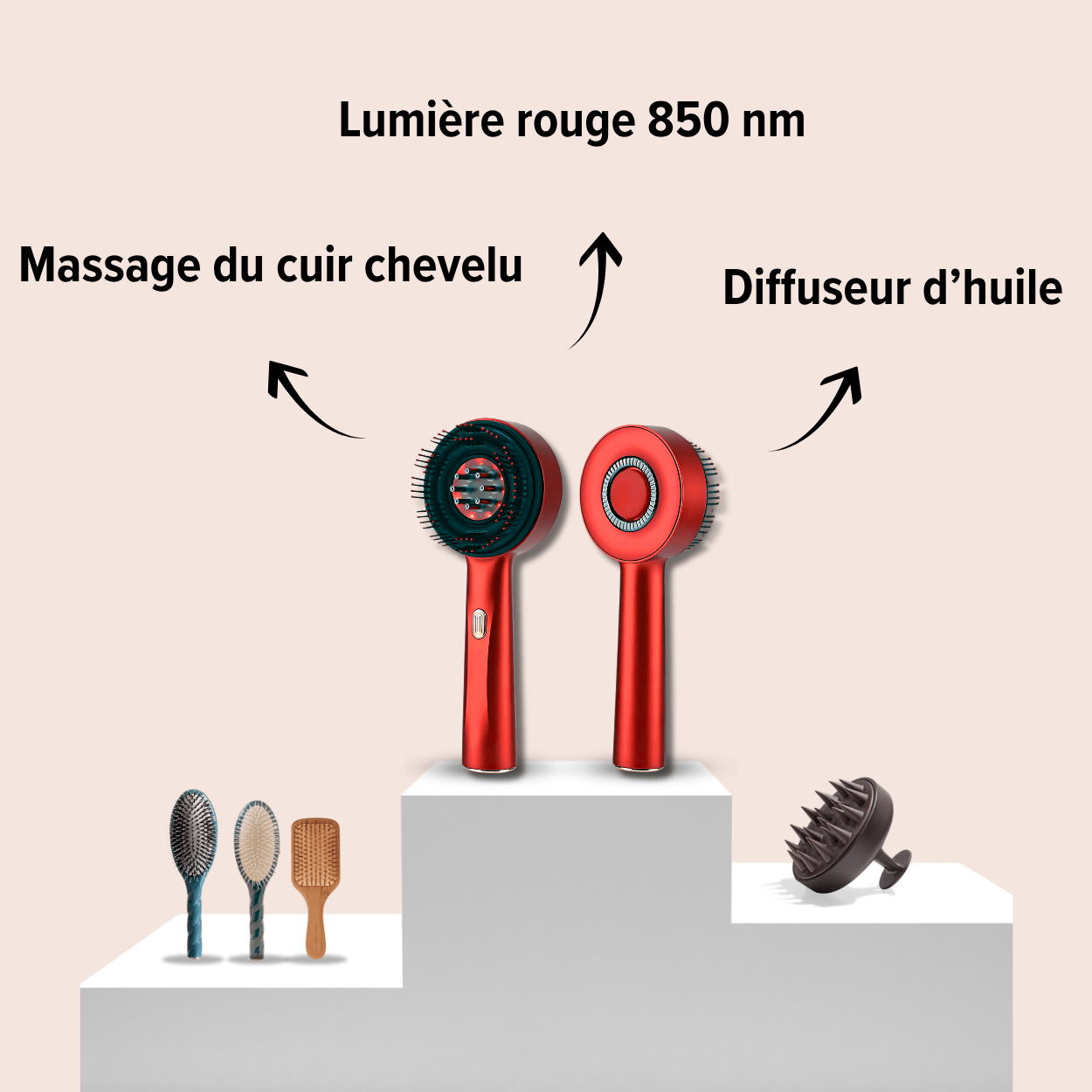 Brosse 3 en 1 Redbeauty